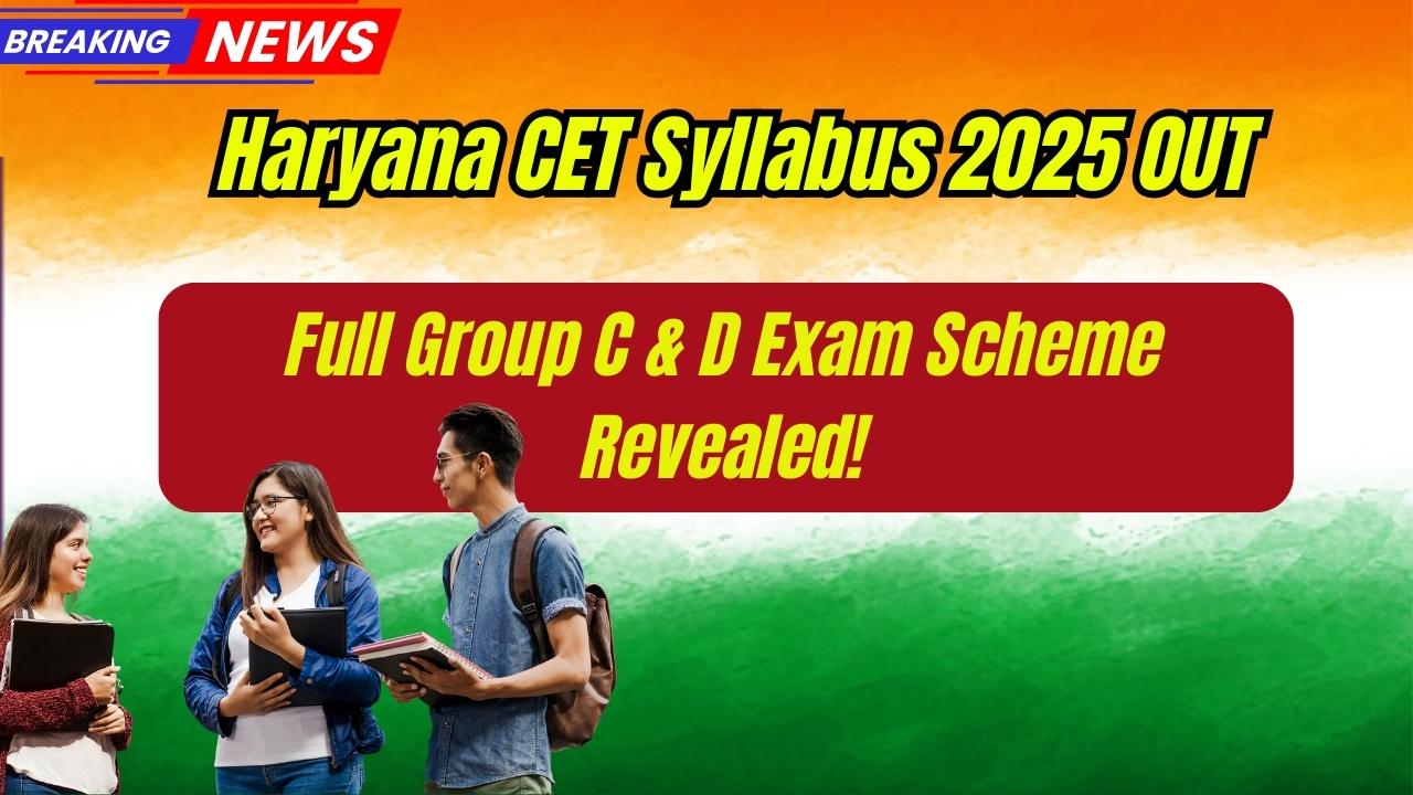 Haryana CET Syllabus 2025 OUT