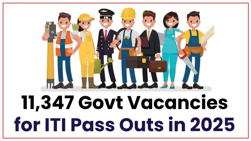 Mass Hiring Alert: 11,347 Govt Vacancies for ITI Pass Outs in 2025 – Full List & Apply Link