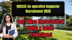 UKSSSC Co-operative Inspector Recruitment 2025